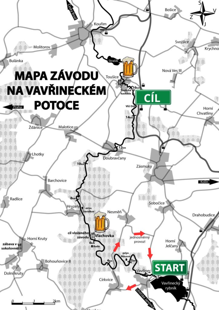 Mapa dopravy a závodu vavřinec vavřinecký potok
